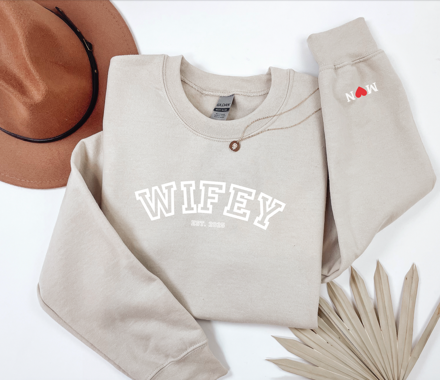 Wifey Personalized Sleeve Sweatshirt