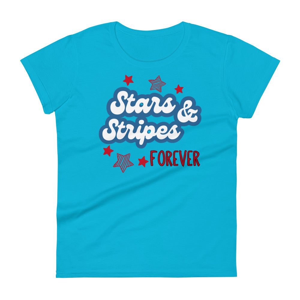 Stars And Stripes Forever - Women's short sleeve t-shirt