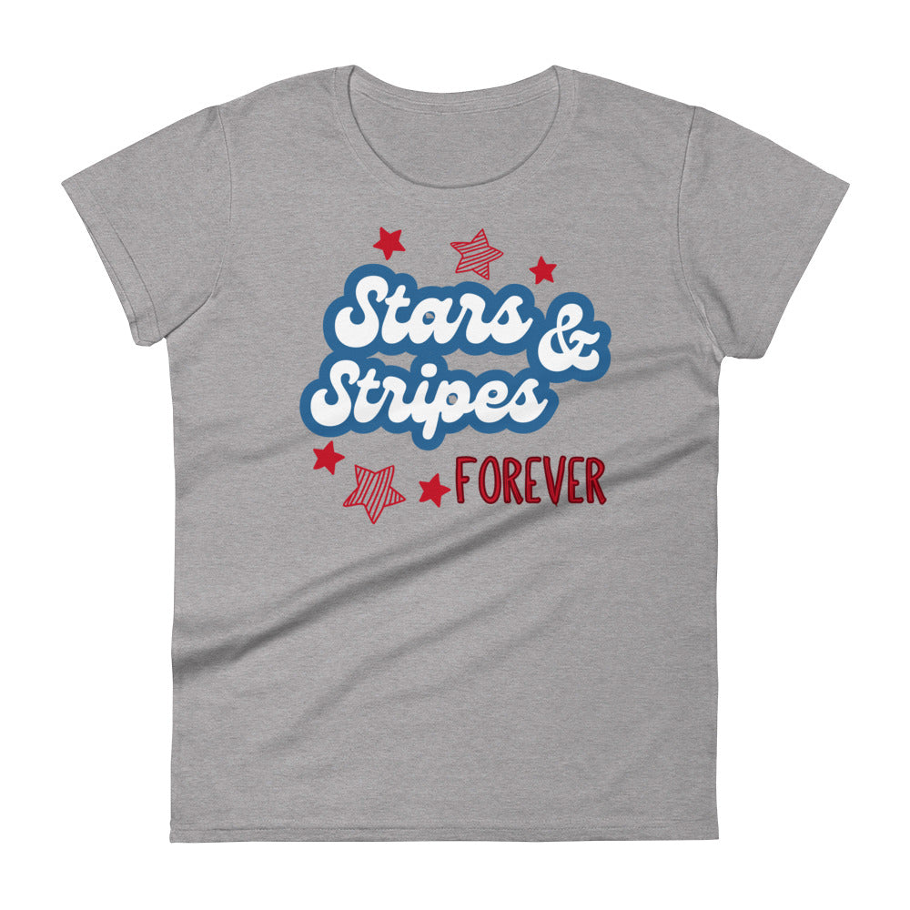 Stars And Stripes Forever - Women's short sleeve t-shirt