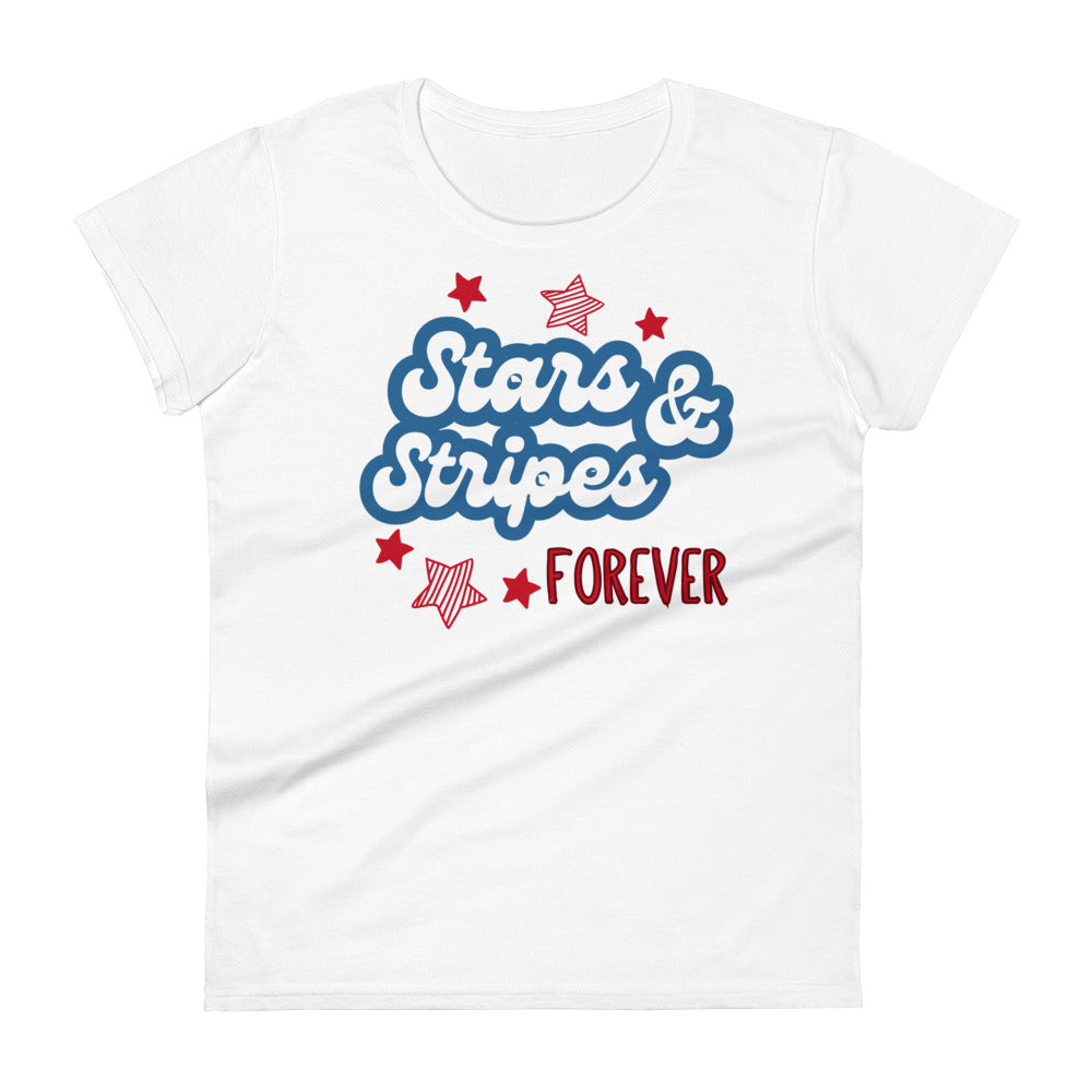 Stars And Stripes Forever - Women's short sleeve t-shirt