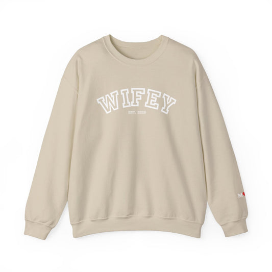 Wifey Personalized Sleeve Sweatshirt
